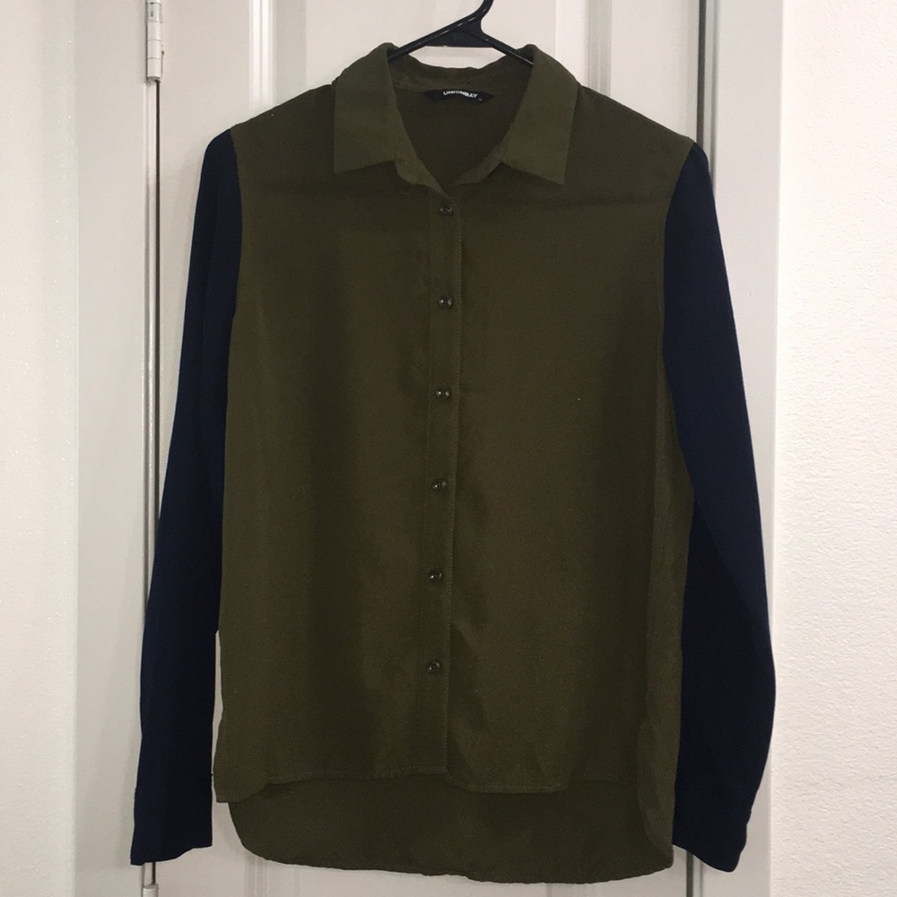 Unionbay Colorblock Button Down Blouse - image 1